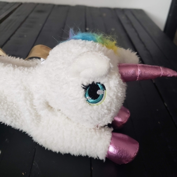 Magic Time Fuzzy White Unicorn Purse Little Girl Toddler Bag - Picture 9 of 9